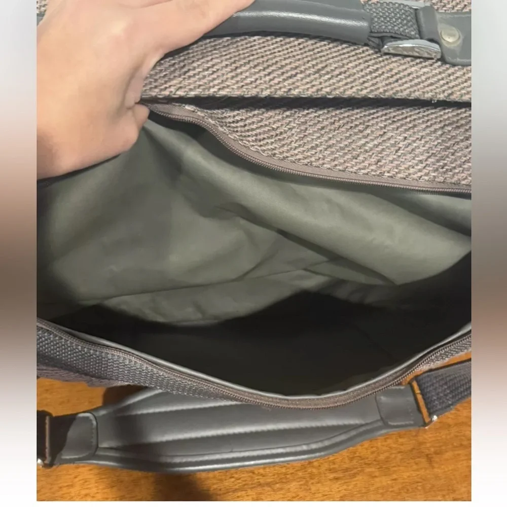 SAMSONITE Men's Travel Protective Suit Bag Foldable Grey & Brown‎ Shoulder Strap